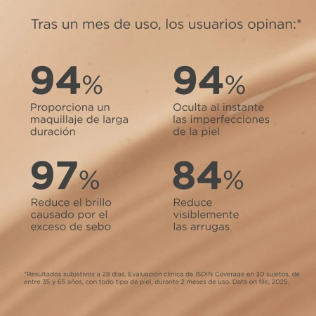 ISDIN COVERAGE ALTA COBERTURA BASE DE MAQUILLAJE SPF50+ COLOR 3.0 SAND ARENA 30G