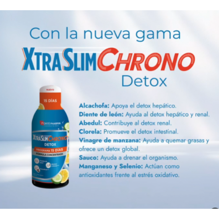 XTRA SLIM CHRONO DETOX LIQUIDO CONCENTRADO 15 DÍAS SABOR LIMON 450 ML