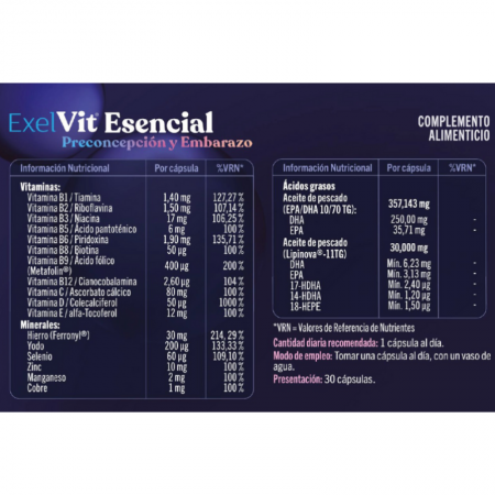 EXELVIT ESENCIAL 30 CAPSULAS
