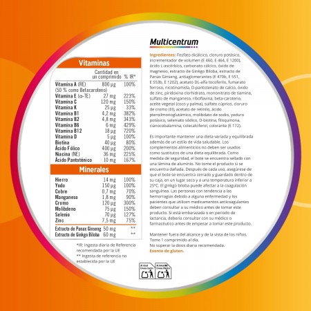MULTICENTRUM RENDIMIENTO PLUS 30 COMPRIMIDOS
