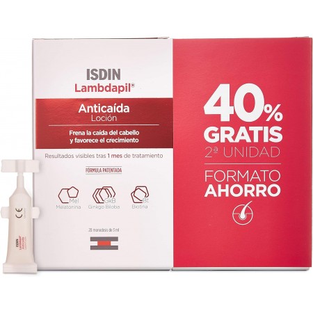 ISDIN LAMBDAPIL PACK LOCION CAPILAR 20+20 MONODOSIS 3ML  2ªUD 40%