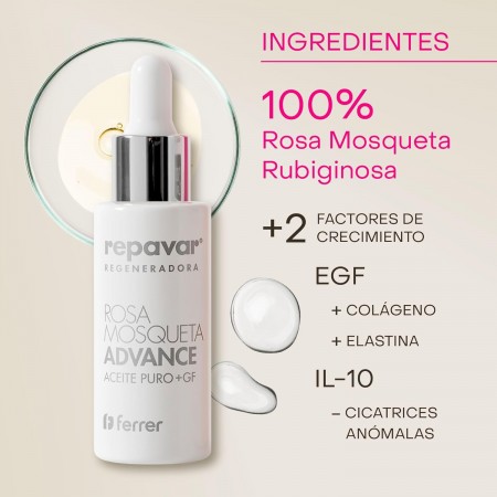 REPAVAR REGENERADORA ADVANCE ACEITE PURO ROSA MOSQUETA 15 ML