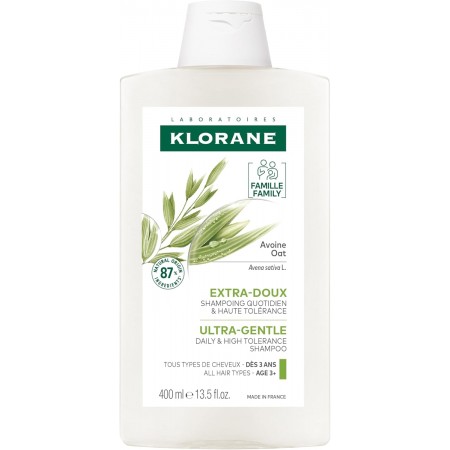 KLORANE CHAMPU EXTRASUAVE A LA LECHE DE AVENA 400 ML