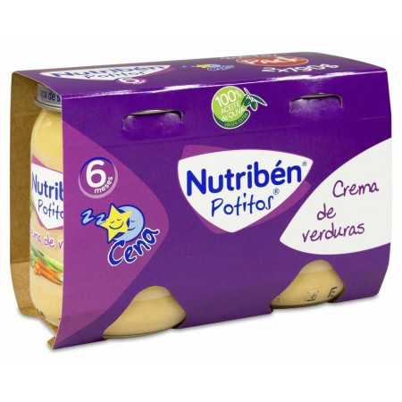NUTRIBEN POTITOS CENA CREMA DE VERDURAS +6 MESES 2 X 190 G