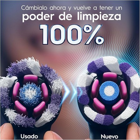 ORAL B RECAMBIOS CABEZAL CEPILLO IO2 RADIANT WHITE 4 RECAMBIOS