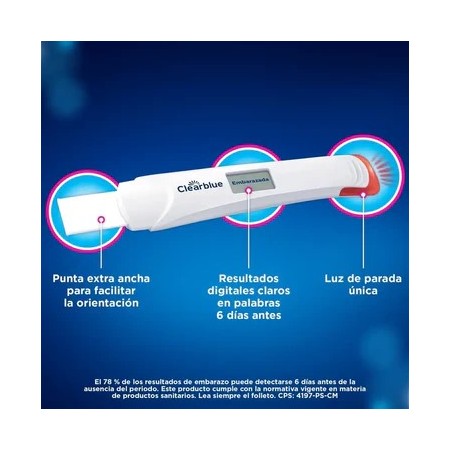 CLEARBLUE PRUEBA DE EMBARAZO ULTRATEMPRANA DIGITAL 1 PRUEBA