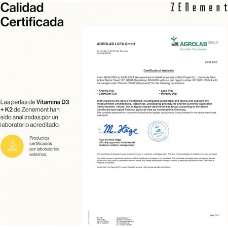 ZENEMENT VITAMINA D3 + K2 200 CAPSULAS BLANDAS