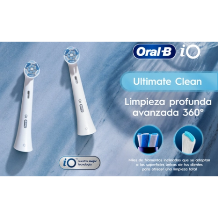 ORAL B RECAMBIOS IOS CABEZAL ULTIMATE CLEAN (AZUL) 2 RECAMBIOS BLANCOS