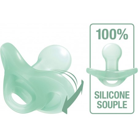 CHUPETE SILICONA NUK SENSITIVE SILICONA 6-18 MESES 2 CHUPETES