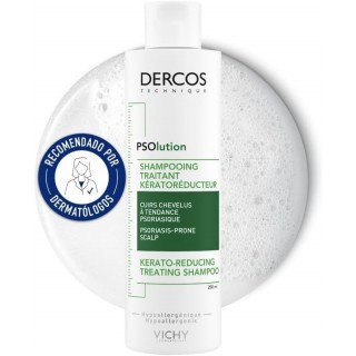 Vichy Dercos Champú Keratorreductor PSOlution 200 ml para cuero cabelludo con psoriasis recomendado por dermatólogos