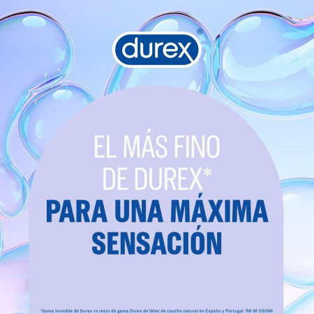 DUREX INVISIBLE EXTRA LUBRICADO 12 PRESERVATIVOS