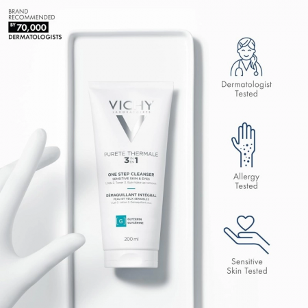 Vichy Pureté Thermale desmaquillante hipoalergénico, testado contra alergias en piel sensible