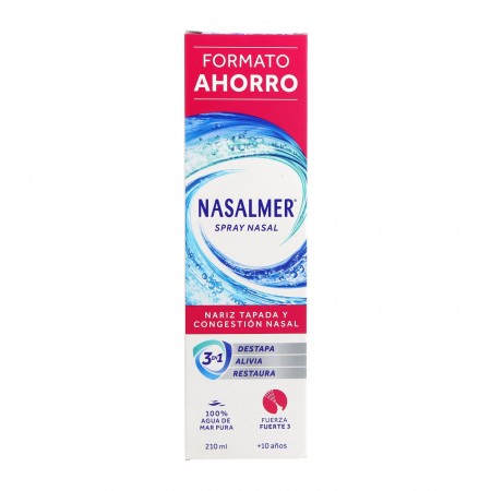 NASALMER AGUA DE MAR FUERZA FUERTE 3 SPRAY NASAL 210 ML