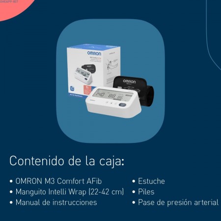 TENSIOMETRO MONITOR DIGITAL DE TENSION ARTERIAL DE BRAZO OMRON M3 COMFORT