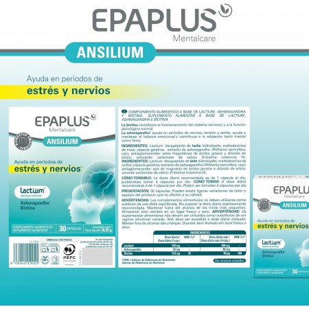 EPAPLUS PACK AHORRO DUPLO ANSILIUM ESTRES Y NERVIOS 2 X 30 CAPSULAS