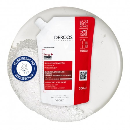 DERCOS CHAMPU ESTIMULANTE ANTICAIDA ECO RECARGA 500 ML