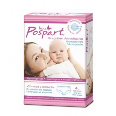 INDASEC POSPART BRAGA DESECHABLE TALLA UNICA 4 UNIDADES