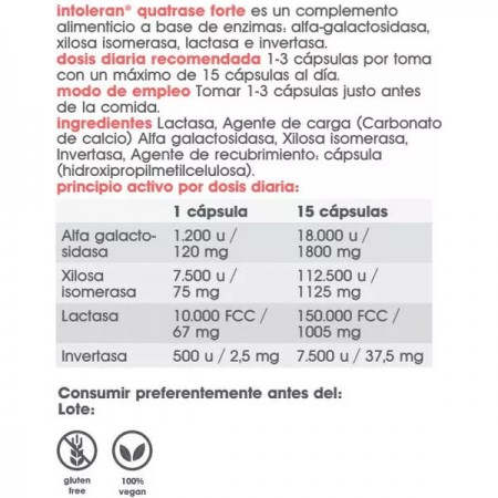 QUATRASE FORTE INTOLERAN 36 CAPSULAS