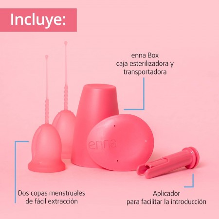 ENNA CYCLE EASY COPA MENSTRUAL TALLA M 2 UNIDADES + APLICADOR