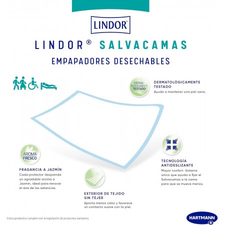 LINDOR SALVACAMAS 65 X 75 15 UNIDADES