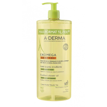 A-DERMA EXOMEGA CONTROL ACEITE LIMPIADOR EMOLIENTE 1 L