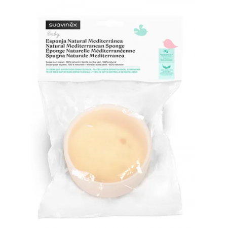 SUAVINEX ESPONJA DE BAÑO NATURAL MEDITERRANEA 100% NATURAL CON CAJA