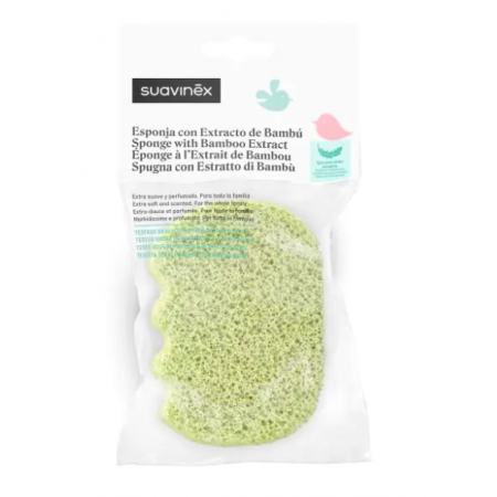 SUAVINEX ESPONJA DE BAÑO CON EXTRACTO DE BAMBU EXTRA SUAVE Y PERFUMADA
