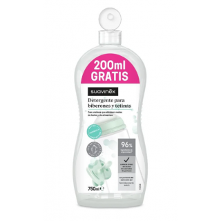 SUAVINEX DETERGENTE LIMPIADOR DETETINAS Y BIBERONES 550 ML + 200 ML GRATIS