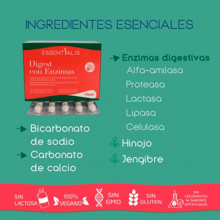 ESSENTIALIS DIGEST CON ENZIMAS 45 COMPRIMIDOS