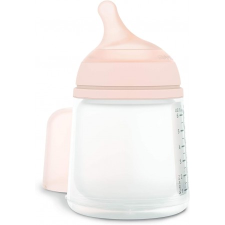 SUAVINEX BIBERON ANTICOLICO TETINA DE SILICONA FLUJO ADAPTABLE +0 MESES 180 ML COLOR LIGHT SAND