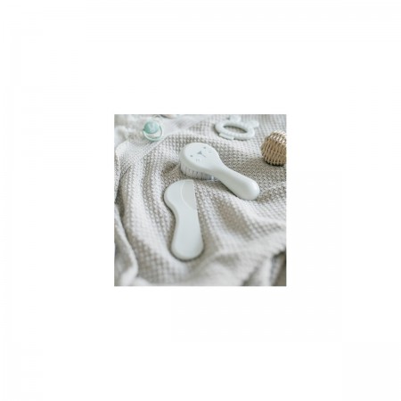 SUAVINEX SET CEPILLO Y PEINE INFANTIL SOFT BEIGE DECORADO +0 MESES