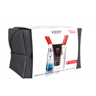 VICHY NECESER PROTOCOLO ANTIEDAD HOMBRE: MINERAL 89 SERUM 50ML + VICHY HOMME CREMA 50ML + REGALO