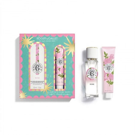 ROGER & GALLET SET AGUA PERFUMADA ROSE 30ML + CREMA MANOS ROSE 30ML