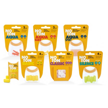 NOTON TAPONES OIDOS DE CERA CON ALGODON 10 UNIDADES