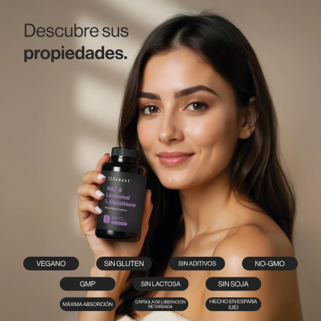ZENEMENT NAC & LIPOSOMAL L-GLUTATHIONE REDUCIDO 120 CAPSULAS DE LIBERACION PROLONGADA VEGANAS
