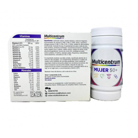 MULTICENTRUM MUJER 50+ PACK PROMOCIONAL 90 COMPRIMIDOS + 30 COMPRIMIDOS GRATIS