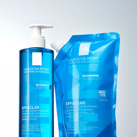 LA ROCHE POSAY PACK LIMPIEZA EFFACLAR GEL PURIFICANTE 400 ML + RECARGA GEL PURIFICANTE 400ML