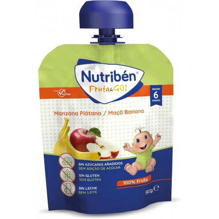 NUTRIBEN FRUTA & GO MANZANA PLATANO 90 G
