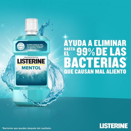 LISTERINE MENTOL +50% GRATIS ENJUAGUE BUCAL 750 ML