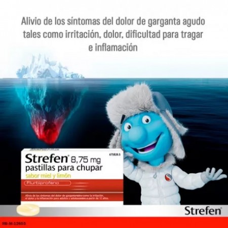STREFEN 8,75 MG SABOR MIEL Y EUCALIPTO 16 PASTILLAS PARA CHUPAR