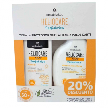HELIOCARE 360 PACK PEDIATRICS FLUIDO MINERAL PEDIATRIC 50ML + ATOPIC LOTION SPRAY PISTOLA 250 ML