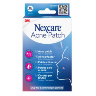 NEXCARE ACNE PATCH PARA EL ACNÉ 15 PARCHES TRANSPARENTES