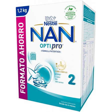 NAN OPTIPRO 2 LECHE DE CONTINUACION PACK AHORRO 1200 G