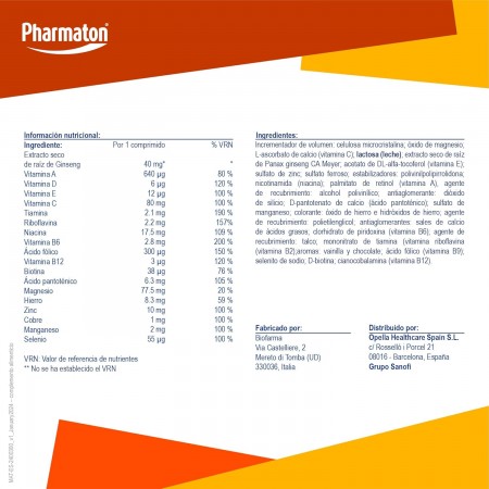 PHARMATON COMPLEX PACK PROMOCIONAL 2ªUD 50% 60+60 COMPRIMIDOS