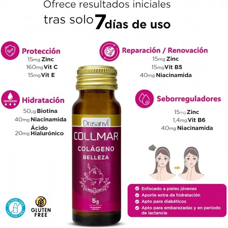 DRASANVI COLLMAR COLAGENO BELLEZA 8 VIALES SABOR FRUTAS DEL BOSQUE
