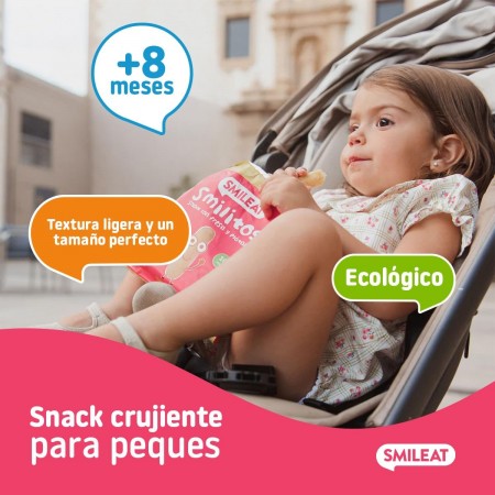 SMILEAT SMILITOS SNACK ECO SABOR FRESA Y PLATANO BOLSA 25G
