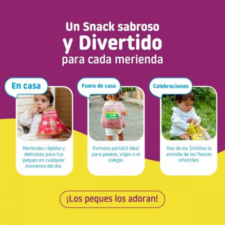 SMILEAT SMILITOS SNACK ECOLOGICO SABOR A MAIZ BOLSA 38 G