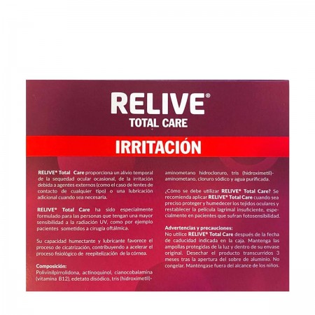 RELIVE TOTAL CARE GOTAS OFTALMICAS ESTERIL 0.4 ML 20 MONODOSIS