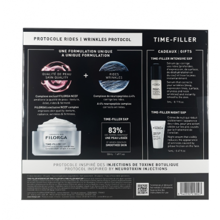 FILORGA COFRE TIME FILLER 5XP CREMA 50 ML + MINI TIME FILLER SERUM 5ML + TIME FILLER NIGHT 14ML