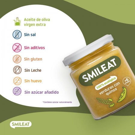 SMILEAT ECO TARRITO VERDURAS CON QUINOA 230G
